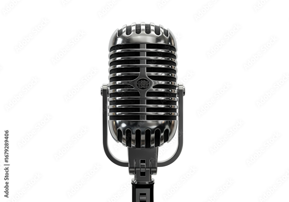Fototapeta premium Vintage Microphone: Classic Recording Equipment