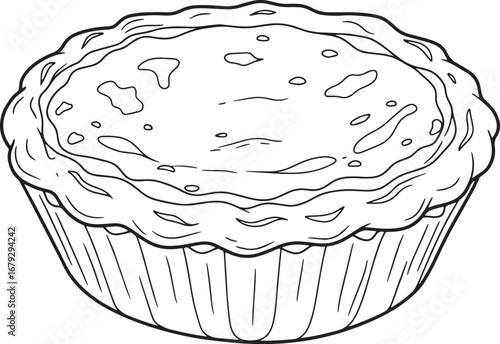 Deliciously illustrated egg tart for culinary projects and bakin