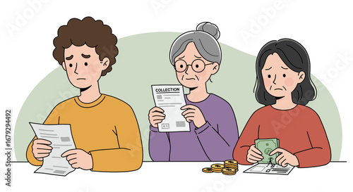 Facing financial stress: three generations struggling with debt and economic hardship