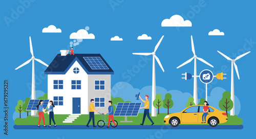 Sustainable energy solutions for homes and transportation in a clean environment