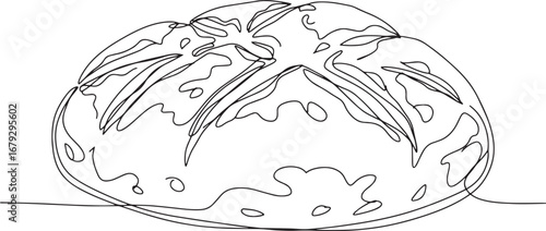 Elegant single line drawing illustration of a traditional Irish