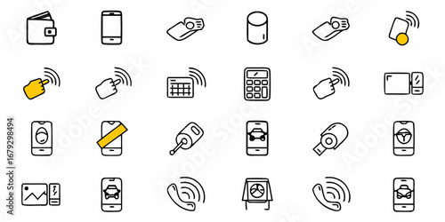 Modern doodle style icon set showcasing business, technology, and lifestyle applications for websites and creative projects seamlessly