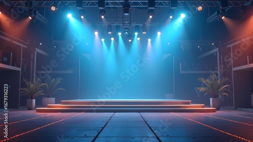 night scene with red carpet . sale banner design free space in the center