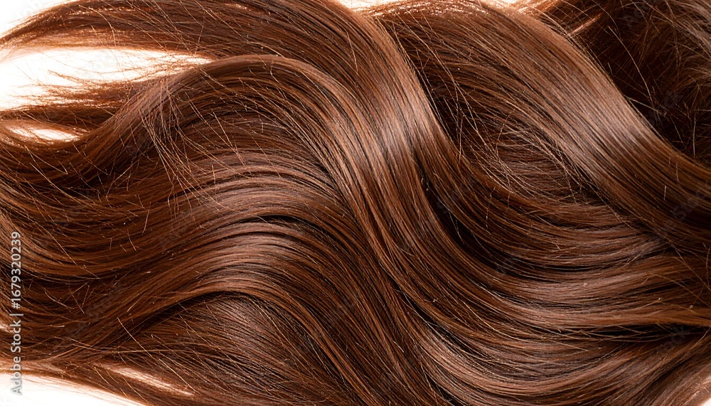 Fototapeta premium Close-up of wavy brown hair