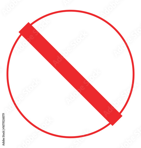 Red prohibition sign on black background representing restriction and forbidden access