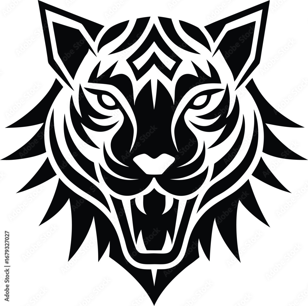 Obraz premium tiger head tattoo