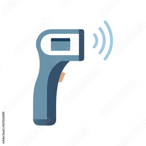 Medical Infrared Thermometer Icon for Temperature Check