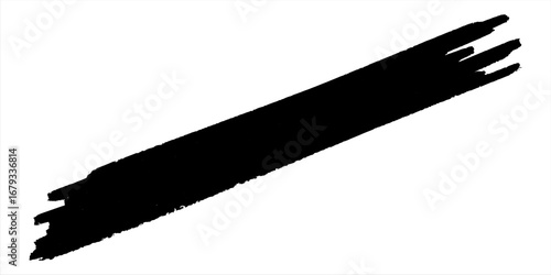 vector black line, grunge brush strokes ink paint isolated on white background
