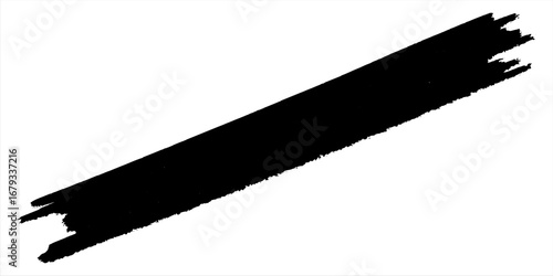 vector black line, grunge brush strokes ink paint isolated on white background