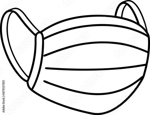 Protective face mask illustration for preventing the spread of virus and bacteria offering safety and protection in the pandemic era and keeping healthy