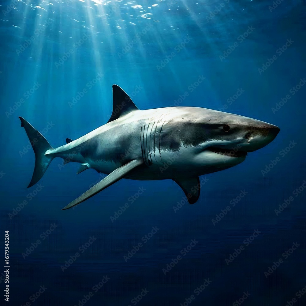 Fototapeta premium Shark Swimming in Ocean