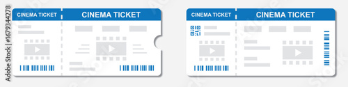 Cinema ticket icon. Movie ticket icon, vector illustration