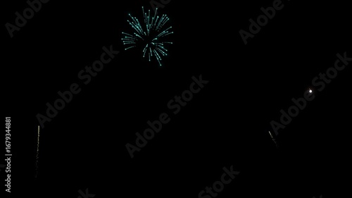 fireworks background different colors shining fireworks in the night sky