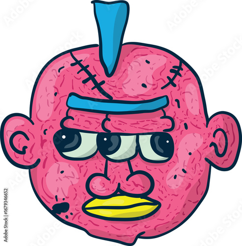 Hand-drawn cartoon illustration of a humorous caricature resembling a famous person. Playful and exaggerated features create a lighthearted, funny, and smile-inducing image. Perfect for editorial