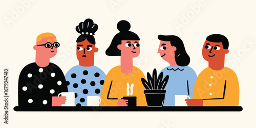 A diverse group of friends engaged in a lively conversation, sharing moments of connection and joy, fostering a sense of community and togetherness.