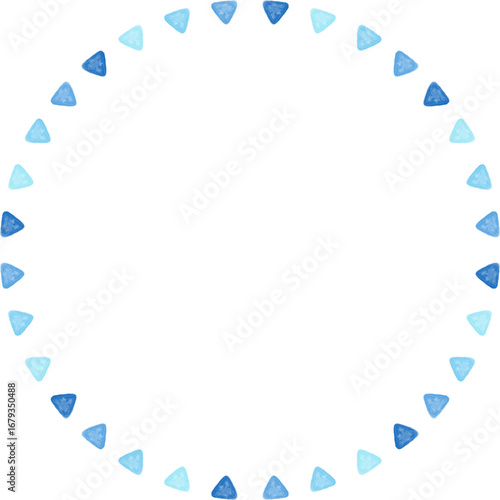 Blue Circle Frame Border