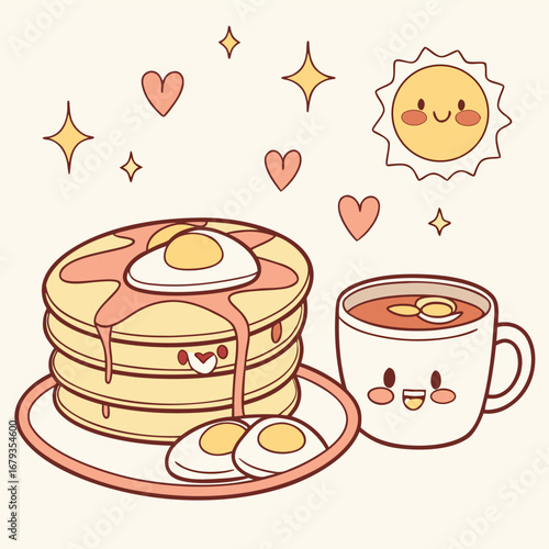 kawaii-breakfast--pancakes--eggs--coffee-cup-with- (1).eps