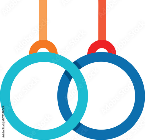Vintage gymnastic rings sketch timeless fitness equipment illustration