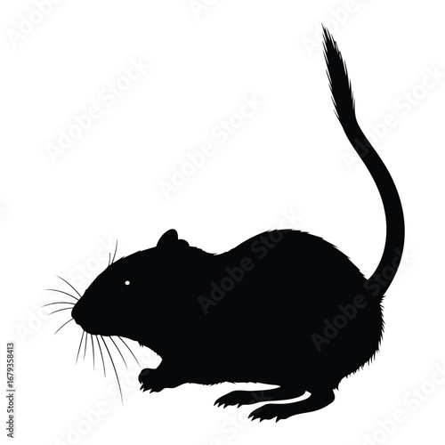 Vector art of mouse silhouette