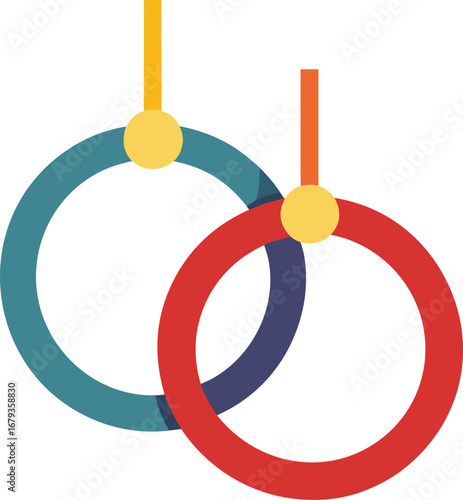 Vintage gymnastic rings sketch timeless fitness equipment illustration