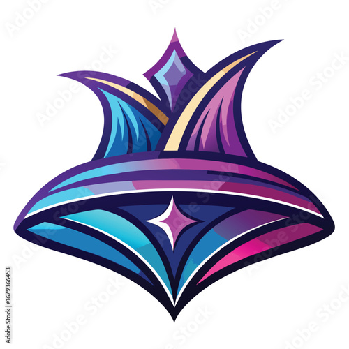 A design of a party hat with a sparkle pattern, an isolated graphic vector for glamorous and festive celebrations.