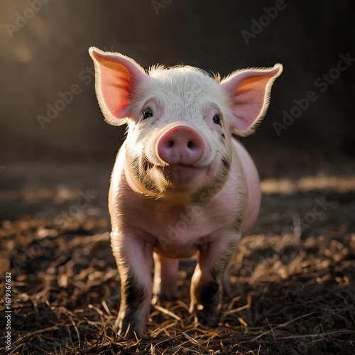 pig in a farm