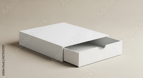 White Drawer Box, Minimalist Design, Storage.