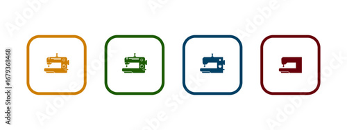 sewing machine icon vector illustration. sewing machine icon in different color design.