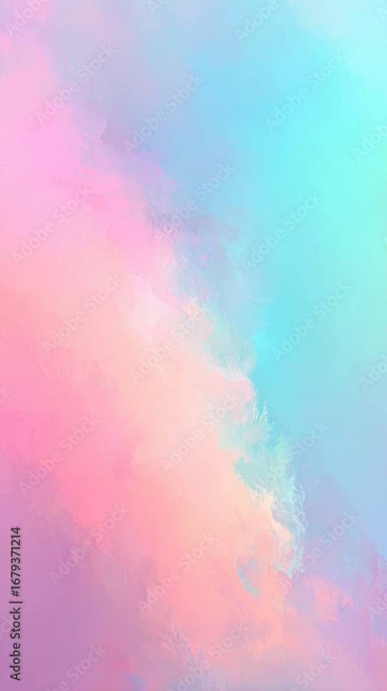 Obraz premium Pastel Dreamscape - Abstract Rainbow Gradient Blur.
