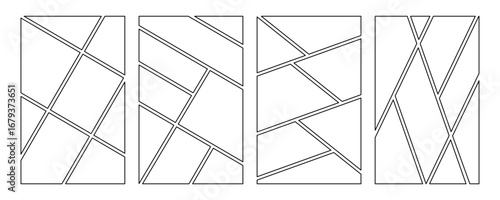 Manga Comic Storyboard Layout Set – Empty Page Frame Collage Grid Template for Comic Book and Design Vector Illustration.