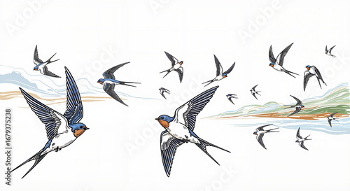 Swallows migration