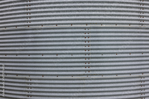 Corrugated Metal Of A Grain Bin