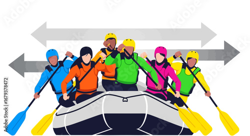 Teamwork And Adventure: Whitewater Rafting Expedition On The Open River