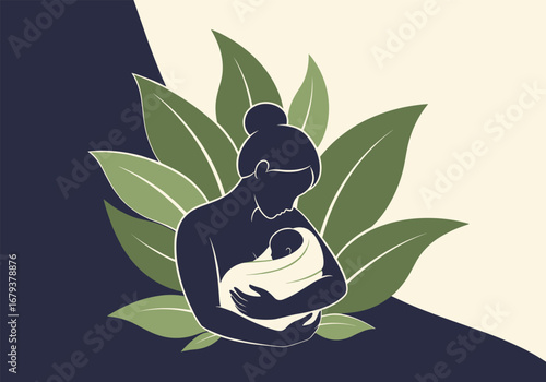 Nurturing connection a mother's love embracing new life with gentle care