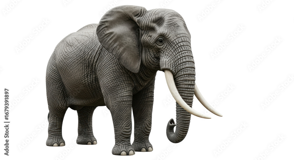 Obraz premium Isolated African Elephant