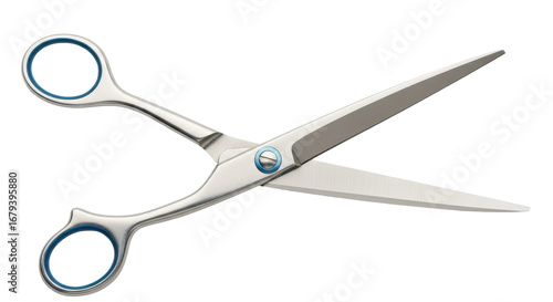 Isolated Silver Hair Cutting Scissors
