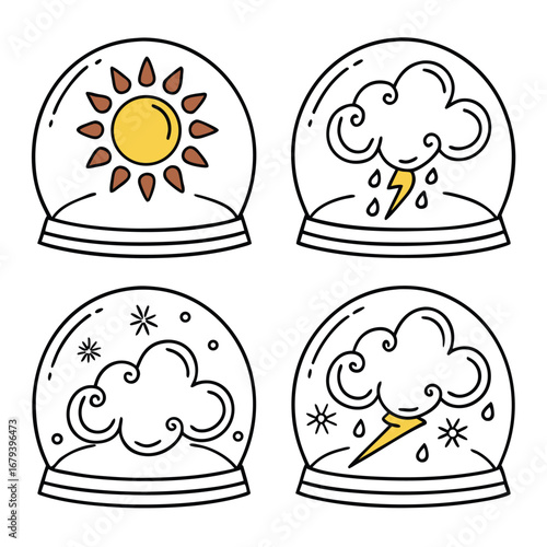weather-icons-inside-snow-globes--sun--rain--storm.eps