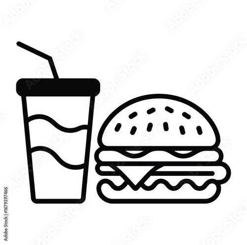 Craving satisfying fast food? Enjoy a tasty burger with a refreshing iced drink on a hot day
