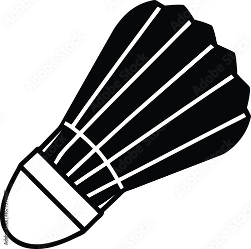 Shuttlecock birdie isometric vector illustration