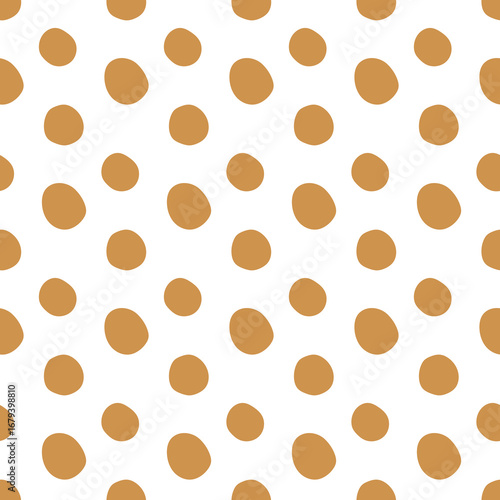 Abstract seamless pattern with scattered tan oval shapes on a white background creating a modern organic texture perfect for design.