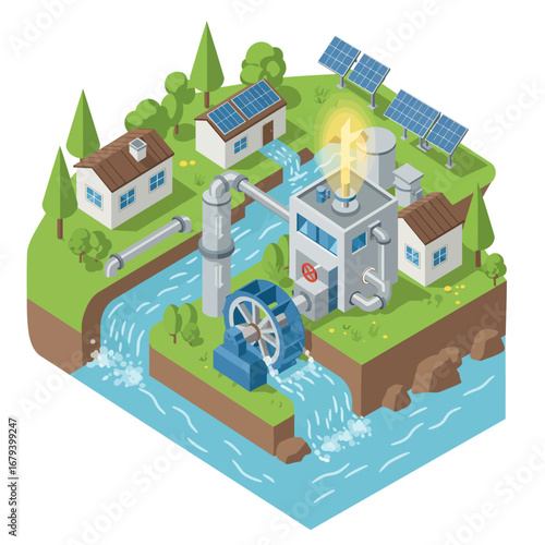 Green Energy Landscape: A Village with Clean Power