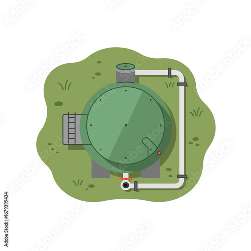 Isometric Vector Illustration of an Outdoor Container