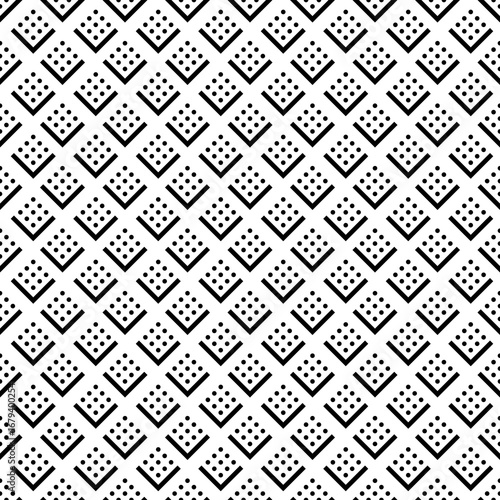 Modern abstract geometric pattern with repeating diamond shapes and dots creating a clean, minimalist design suitable for backgrounds