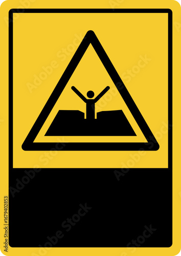 warning safety signs_warning ; quicksand or mud-deep mud or sil your custom message here portrait size a4/a3/a2/a1 v2	  
