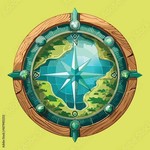 Globe compass with a detailed world map, a classic visual backdrop for a global conquest strategy Game