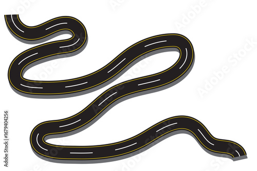 road icon vector set . curve road icon . eps 10