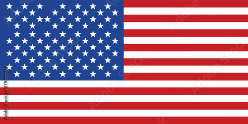 Classic american flag with stars and stripes