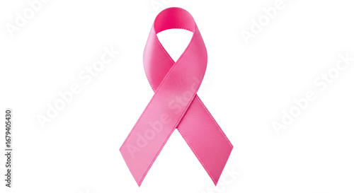 Isolated Pink Breast Cancer Ribbon