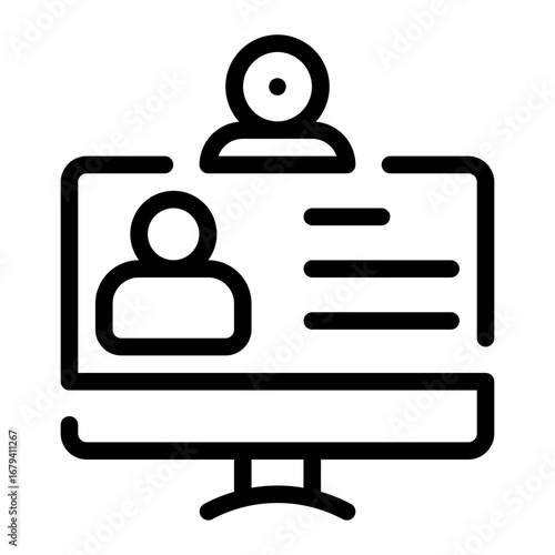 live streaming line icon