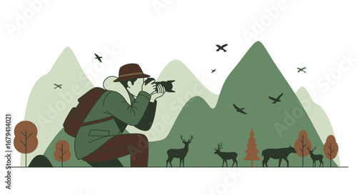 Photographer Captures Nature's Beauty Amidst Majestic Mountains And Wildlife Scenery
